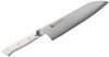 Mcusta Zanmai Classic Damascus Corian Nóż Santoku - Ostrze ze stali VG-10, ergonomiczna rękojeść z corianu, do krojenia warzyw, mięsa i ryb - 18 cm - Mcusta Zanmai